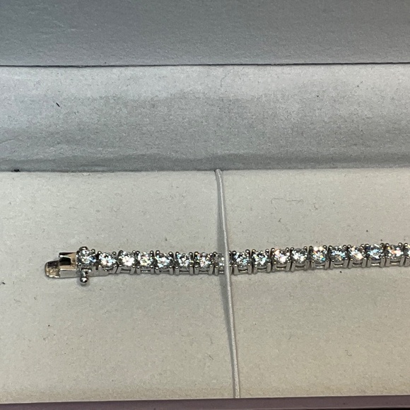 Lulea Sterling Silver and CZ Tennis Bracelet - Picture 6 of 9